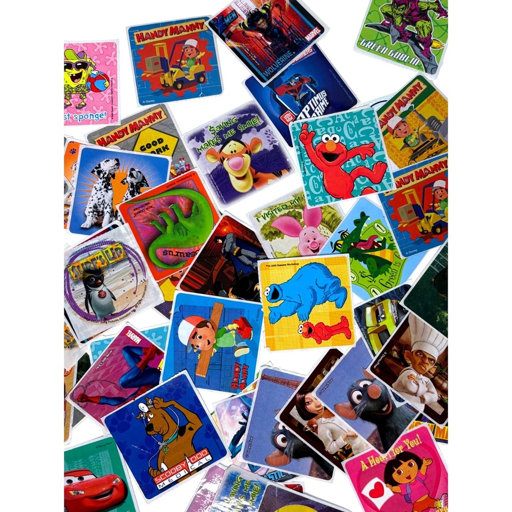 SmileMakers Stickers 50 Lot Marvel Nickelodeon Sandylion Y2K spongebob batman